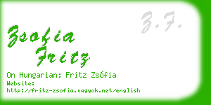 zsofia fritz business card